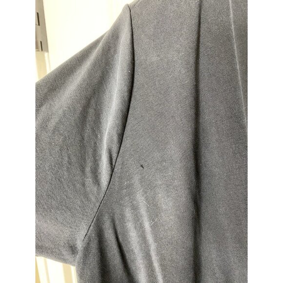 Sadie & Sage Black Drape Front Blouse Sz L Made in USA Top - Picture 6 of 6